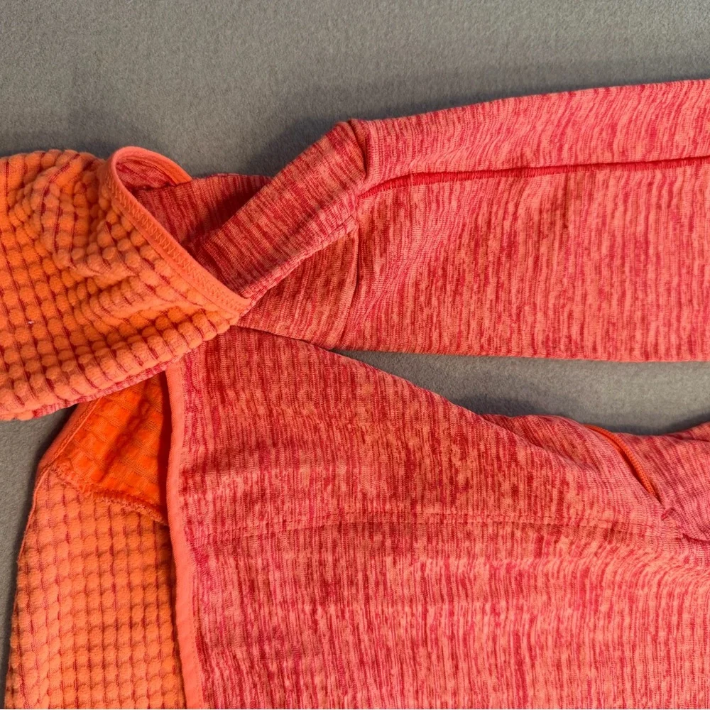 Nike Coral-Red Marled Half-Zip Training Top